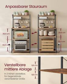 VASAGLE Baker's Racks - ปลั๊กประเภท EU F (220-240V) - ดู 8