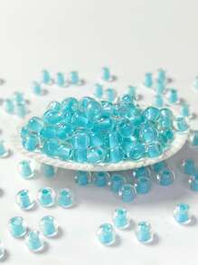 Kit de 320 cuentas de vidrio para hacer joyas, cuentas de vidrio iridiscentes transparentes de 4 mm 8/0 en 30 colores, 20 g/paquete, accesorios de alta calidad uniformes y duraderos, adecuados para hacer pulseras francesas hechas a mano, joyería con cuentas, pulseras bordadas, aretes, collares, anillos, regalos para familiares y amigos