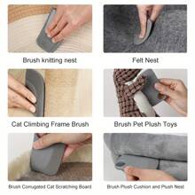 1pc Car Interior Hair Cleaning Brush, Portable Pet Hair Remover Tool, Reusable Pet Hair Removal Brush For Clothes, Seat Covers, And Upholstery Easy Clean Lint Roller