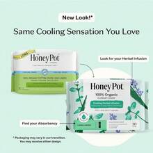 The Honey Pot Company - Herbal Sanitary Pads For Women - Regular Flow W/Wings - Infused W/Essential Oils For Cooling Effect & Organic Cotton Cover - Feminine Care - FSA & HSA - 20 Ct