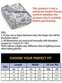 Pets Blanket Paw Print With Anti-Slip Design All Seasons Soft Warm Puppy Pet Blanket Small Medium Large Dogs Cats Pet Accessories