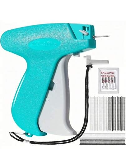 Fine Stitch Gun Stitchy Quick Clothing Fixer For Clothes,Micro Tagging Gun For Clothing With 6 Fine Needles & 1000 Pcs Fasteners,Mini Speedy Sticky Sewing Hemming Tool,Tagging Gun For Clothing, Tag Attacher Gun For Standard Retail Price Tag, Tag Gun Kit With Barbs Fasteners, Tagging Gun For Store Consignment, Garage Yard