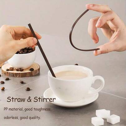 100pcs/Pack Disposable 3-Hole Coffee Stirrers, Individually Packaged, Milk Tea Mixing Sticks, Multiple Colors Available, Perfect Companion For Christmas And Thanksgiving