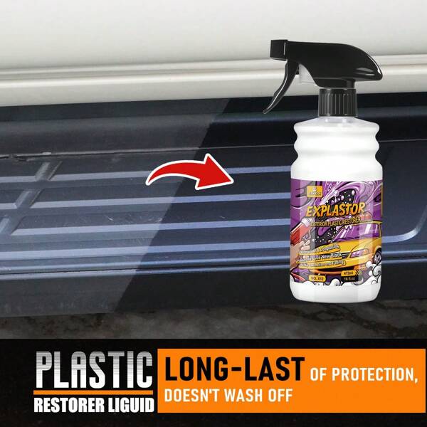SIXOX-X12 Car Plastic Restorer Coating Agent Auto Plastic Rubber Exterior Repair Clean Refresh Restoration Agent Black Shine Seal Brighten