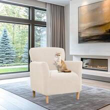 Local Delivery - Banquet Armchair Slipcover Printed Chair Covers With Arms Stretch Club Chair Slipcover Soft Armchair Sofa Covers Anti-Slip Furniture Protector For Dogs Pets Home Living Room Decor, 14 - 03 - 查看 8