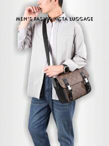 1 pezzo Borsa a tracolla da uomo in tinta unita, adatta per l'uso quotidiano, per scuola, giovani, scuola superiore, università, pratica e alla moda, borsa da scuola per la scuola materna, borsetta, regalo per autunno e Natale, Wall Wallet da viaggio, Borsa per signora in stile vintage, shopper, a spalla, elementi essenziali per gli uomini