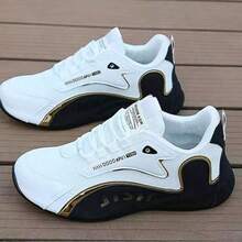 Men's Breathable Mesh Sports Casual Shoes, Soft Sole, Wear-Resistant Running Sneakers - Black - View 5