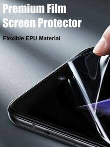 3Pcs Anti Spy Hydrogel Film Explosion-Proof, And Scratch Resistant Anti Peeping Mobile Screen Protector Film Compatible With Samsung Galaxy Z Filp 3/4/5/6/7 Privacy Film Soft Film Non Glass - Clear - View 8