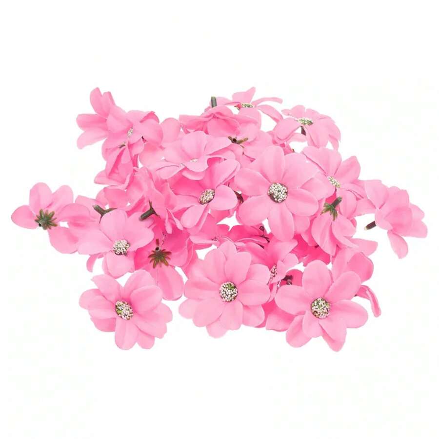 Faux Silk Multi-Layered Handmade Artificial Flowers Purple White Pink Bulk - Hồng - Xem 1
