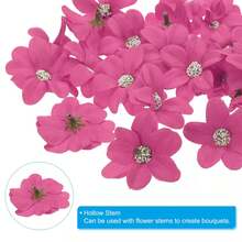 Faux Silk Multi-Layered Handmade Artificial Flowers Purple White Pink Bulk - Rose Red - View 4