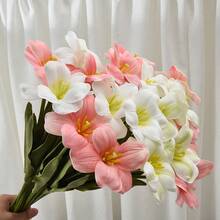 Artificial Touch Flower Tulip Fake Flower Wedding Decoration Arrangement Home Dining Table Artificial Flower - Pink - View 1