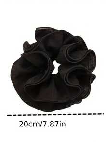 超大号褶皱发圈，法式发饰花朵，多色发圈，时尚大气的扎发绳，发饰。优雅简约的马尾辫发圈，家居卧室装饰 - 彩色 - 查看 11