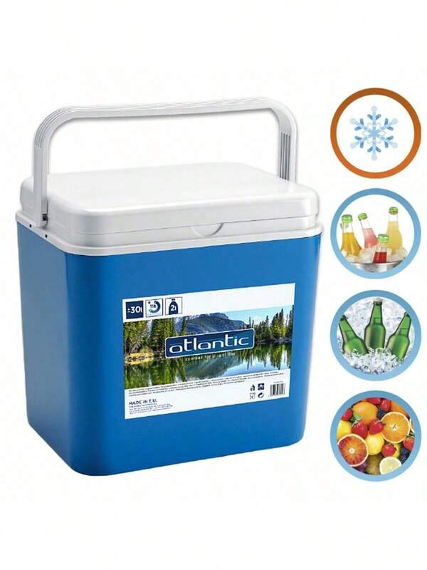 BLOOM STORE - Nevera Portátil Térmica Azul y Blanca de Polipropileno – Enfriador Ideal para Playa, Piscina, Camping, Jardín o Barbacoas – Capacidad 10L / 18L / 24L / 30L – Ligera y Resistente