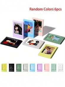 1/2/4/10pcs 3-Inch Suitable For Mini Classic Upright Photo Frame, Simple Colorful Creative Photo Frame Stand, Party/Holiday Gift (Magnet Not Included) - Multicolor - View 38