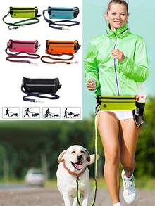 1pc 4 Seasons Pet Leash, Adjustable Dog Running Leash With Waist Bag, Multifunctional Retractable Anti-Pulling Outdoor Walking Dog Leash - Multicolor - View 11