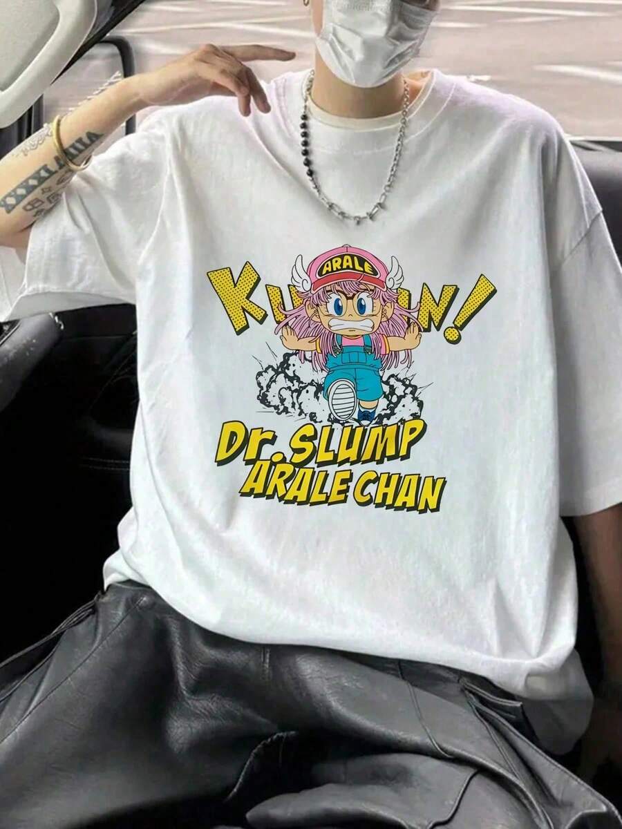 100% Cotton Unisex T-Shirt Short Sleeve Summer Vest 200g Cotton Comfortable Breathable Funny T-Shirt Men's Stylish And Casual Print Fashion Casual Outdoor Sports Fitness Tops Holiday Gift - 白色 - 查看 1