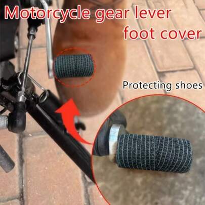 10/2 PCS Self-Adhesive Motorcycle Gear Protectors For Shoes, Universal Fit For All-Terrain Vehicles, Easy-To-Apply Protective Cover For Gear Levers - Ideal For Protecting