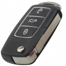 Carcasa plegable para llave remota con hoja sin cortar de 2/3/4 botones para VW Golf, Passat, Polo, Jetta, Touran, Bora, Sharan - Múltiples estilos - Ver 9