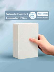 50/100 Pcs Blank Watercolor Paper,Thickening 300gsm For Professional Artists, Beginners Acrylics Watercolors,Gouache,Inks,Oil Paintings,PostCard Students Art Supplies Gift Best Choice Back To School Supplies Halloween Easter Christmas Card Drawing Tools