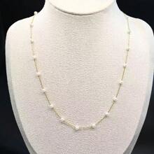 1 pieza Pulsera de perlas elegante y minimalista, de acero de titanio que no se desvanece, pulsera de perlas para mujer, para uso diario o como regalo