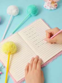Plastic Hairball Pen Cartoon Cute Student Hand Account Pen Girl Heart School Wedding Gift Pen, Suitab, Back To School, School Supplies, Kawaii Stationery, Colors For School, Stationery, Writing Pens Back To School