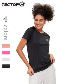 TECTOP Women Running T-Shirts Quick Dry Raglan Short Sleeve Crew Neck Athletic Workout Dry Fit Performance Sports Wicking Running Top Gym Athletic Spring And Summer