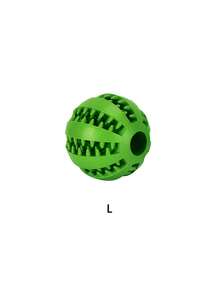 1个随机颜色狗狗球玩具互动弹力幼犬咀嚼玩具牙齿清洁橡胶食物球玩具宠物用品配件 - 彩色 - 查看 17