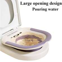 Przenośna deska sedesowa z bidetem – z ręcznym natryskiem bidetowym, składana silikonowa toaleta bidetowa, aromaterapeutyczna toaleta bidetowa, toaleta bidetowa po porodzie – złagodź dyskomfort, doskonały prezent na parapetówkę Łazienka Akcesoria łazienkowe Narzędzia łazienkowe