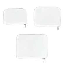 3pcs Thick Transparent Waterproof Stationery Storage Boxes, Home Decor Desktop Organizers, Travel Portable Makeup Cosmetic Organizers, Toy Toiletry Medicine Storage Boxes, Multi-Functional Storage Pouch,For School Supplies,Back To School
