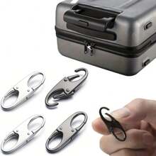 4 Packs Anti-Theft Zipper Clips – Secure Locking Zipper Pulls Replacement – Versatile Black Multi-Purpose Hooks – Double Opening Universal Connector