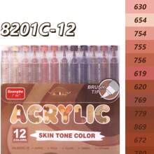 Guangna New Skin Tone 6sets Of 72colors For Comic Drawing Cartoon Painting Vivid Color Special Skin Showing System