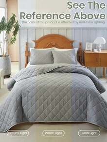 1 件夏季床罩、床上用品、舒适凉爽的被子、灰色斜格子夏季被子、空调被、柔软透气的床上用品、舒适亲肤的薄被子、房间装饰、适合单人床、全尺寸床、特大号床、大号床所有尺寸床、适合夏季、卧室宿舍用柔软轻便床罩、家纺、可机洗、完美的节日礼物、返校季、秋季装饰、秋季装饰、房间装饰 - 灰色 - 查看 7