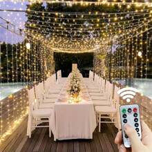 LED Fairy String Lights With 8 Flashing Modes, USB Powered Remote Control, Suitable For Christmas, Halloween, Valentine's Day, Easter, Home Bedroom Ambiance, Wedding, Party, Birthday Decoration