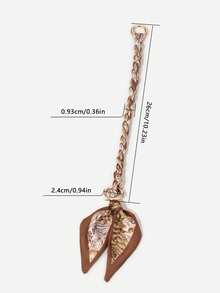 1条替换表带 - 链条肩带、午餐盒包带、印花围巾带、手工编织手链 - 棕色 - 查看 3