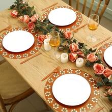 32 Pcs Cielito Lindo Party Decoration 13 Hes Platos De Barro Mexicanos Paper Place Mats Mexican Table Mats Cinco De Mayo Round - Multicolor - View 4