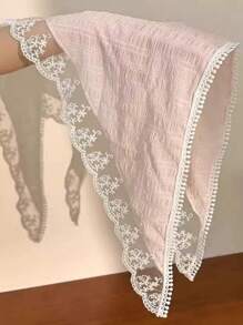 1pc Summer Floral Headband/Headscarf, Lightweight, Vintage, Lace Triangle Scarf For Women, French Style Bandanas Head Bandana Hair Scarf