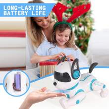 Jiakora 1 Perro Robot Interactivo con Control Remoto Infrarrojo, Sensor de Tacto, Función de Cantar y Bailar, Batería de Litio Recargable por USB, Hecho de Material ABS, Regalo Ideal para Cumpleaños, Navidad, Halloween, Juguete Mascota Interactiva | Perro de Juguete de Moda | Juguete de Plástico Duradero