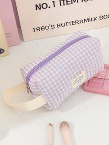 1 件装格纹化妆包 韩式绗缝收纳袋套装 ins风少女假日必备大容量拉链钱包包 卫生棉条袋 蝴蝶图案美妆包 春季必备女士配饰 旅行日常收纳包 适用于婚礼、伴娘节、圣诞节、母亲节、护士节、教师节礼物 旅行必备 度假 夏季 返校季 书包 学校旅行包 女士旅行化妆包 - 紫色 - 查看 14