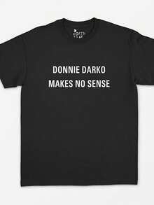 Donnie Darko Makes No Sense T Shirt - Graphic Shirt - Punk - Grunge - Y2k - 90's - Funny -Ie Shirt - Cinema - Friend Gift - S M L XL +. 's Solid-Colored Boat-Neck Short-Sleeve One-Piece Shirt Paired With Printed Shirts, Ladies' Tops, And Printed Short-Sleeve Shirts. Ladies' Top. Vintage Graphic Casual Short Cotton Shirt Featuring Vintage Art Prints, Humorous Streetwear, And A Spacious And Comfortable Summer Top. Soccer Shirt. Gift Shirt. Vintage Shirt, Humorous Gift,   Cat Sunset Vintage Printed Shirt. Virgin Mary's High-End Cotton Printed Casual Shirts Come In Various Sizes And Unique Patterns. Hip-Hop Style. - 黑10 - 查看 1