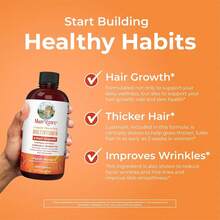 MaryRuth's Hair Growth Liquid Multivitamin – Biotin 10,000mcg + Lustriva For Thicker Hair, Skin & Nail Support – Peach Mango – Women's Daily Beauty Formula – Vegan, Sugar-Free – 15.22 Fl Oz - Gói 1 - Xem 4