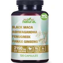 Why Not Natural 4-In-1 Herbal Supplement – Adaptogenic Blend With Ashwagandha, Fenugreek & Panax Ginseng – Daily Energy, Balance & Stress Support – For Men & Women - 2 chai - Xem 4