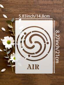 5pcs Celtic Elements Template Set - Air, Water, Earth, Fire, Soul | Reusable A5 Size, Suitable For Wood, Canvas, Fabric, Etc. | DIY Crafts, Art Projects, Home Decoration Templates, School Supplies,Back To School