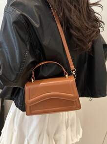 Bolso de mano mini de moda para mujeres, nuevo modelo de primavera/verano con unicolor convertible a bandolera/bolso de hombro, bolso casual para la oficina y el día a día