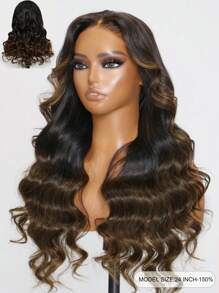 UNice Wigs Bye Bye Knots 7x5 Lace Wear Go Glueless Wig Ombre Brown Loose Wave Human Hair Wig Pre Cut Pre Bleached Lace Wig UNice Hair