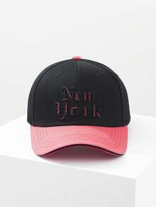 1 件男女通用撞色“NEW YORK”刺绣棒球帽，适合户外运动和活动 - 彩色 - 查看 17