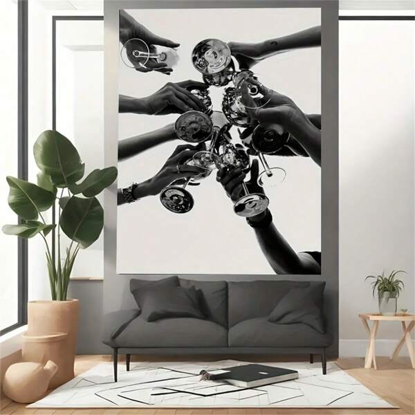 1 stuk frameloze Cheers Retro Bar Frame wanddecoratie, canvas wandkunstbenodigdheden, geschikt voor slaapkamers, badkamers, kamers, woonkamers, kantoren, boerderijen en andere decoraties.