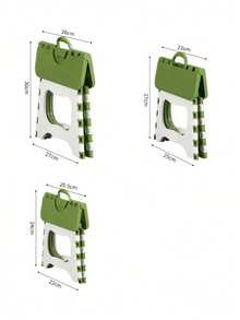 1pc Plastic Folding Chair - Portable Outdoor Small Chair, Household Stool, Adult Simple Fishing Chair, Gift Small Stool. The Folding Rod Has Been Improved In Function To Prevent Inward Collapse When Stepped On. A Safety Stop Gap Function Has Been Designed To Prevent The Folding Chair From Being Flattened - Multicolor - View 8