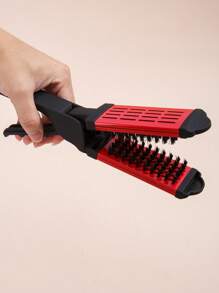 WANMEI 双面直发夹刷 - 扁平顺发和造型工具，适用于直发 - 防烫耐热直发梳，符合人体工程学握把 - 非常适合吹干、熨烫和分区 - 适合男士和青少年 - 轻巧且适合旅行 - 非常适合沙龙或家庭使用 - 打造光滑、顺滑、无毛躁造型的必备美发工具，返校日，发梳，顺发刷，球刷，迷你发刷，发刷套装，木梳