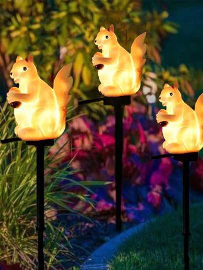 1pc Solar Powered Polyresin Mushroom House Ground Lights, Waterproof Outdoor Fairy Tale Mushroom Garden Decor Lights, Automatic Lighting At Night, Suitable For Outdoor Lawn, Pathway, Yard, Garden, Holiday Decoration, Available In Frog/Owl/Squirrel/Rabbit/Mushroom House Styles