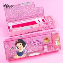 Disney 液体闪光文具盒，艾尔莎学生多功能塑料自动铅笔盒，双层铅笔袋，返校季 - A - 查看 15